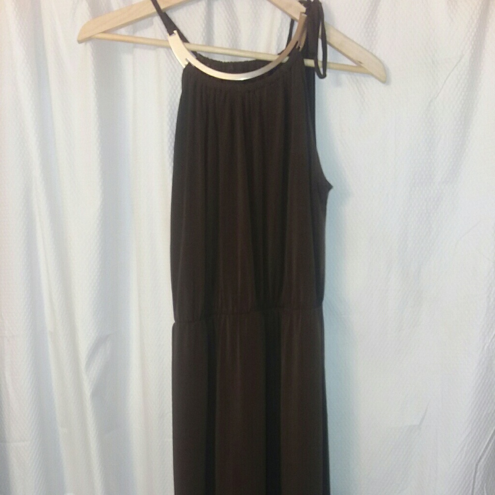 Chocolate brown maxi dress